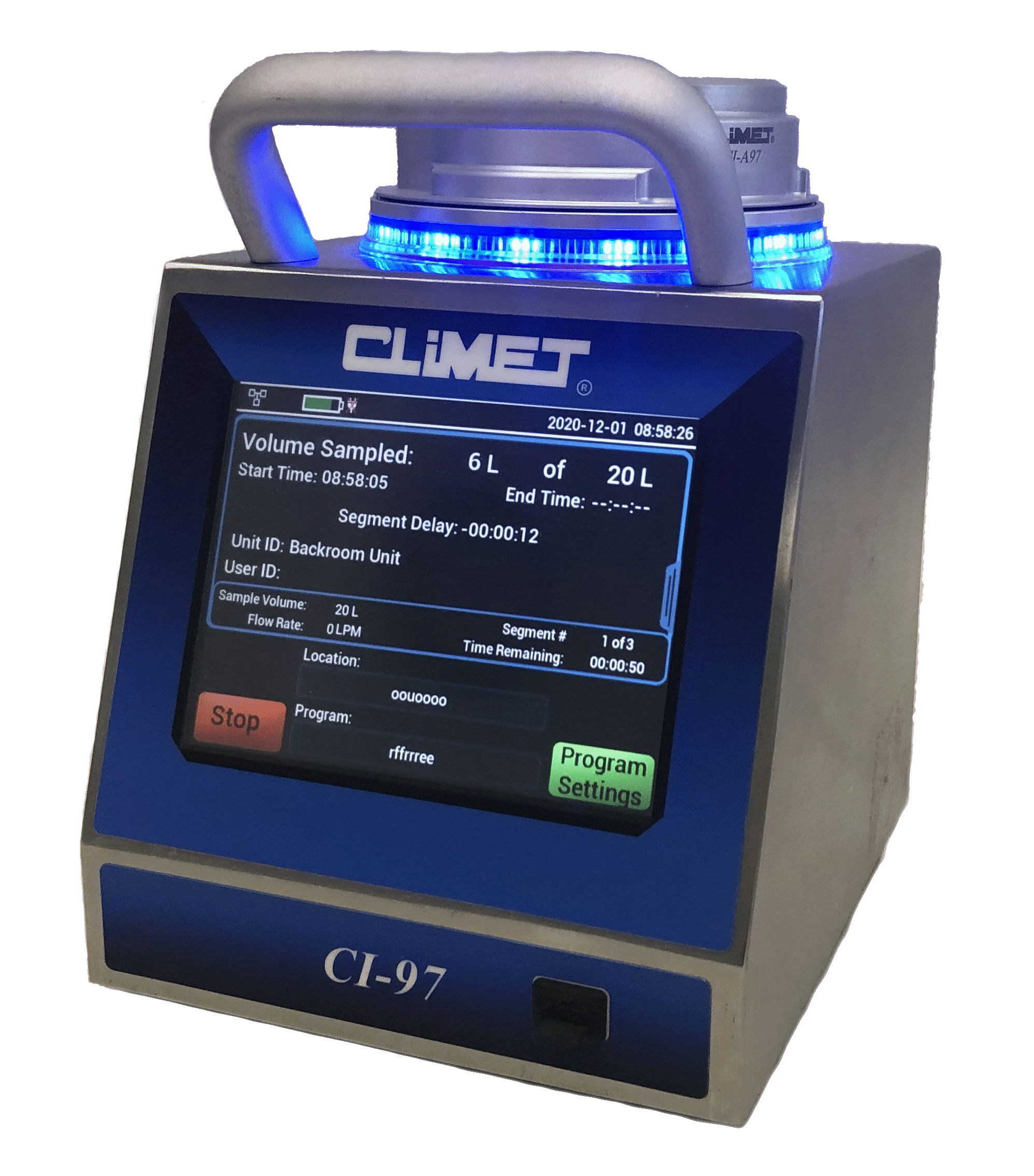 Climet CI-97 Portable Microbial Air Sampler for Pharmaceutical Cleanroom Applications